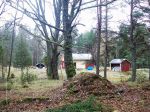 Vy över tomten från norr. I förgrunden den gamla husruinen okt 2014
