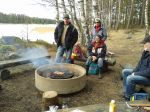 Rast med korvgrillning mars 2014
